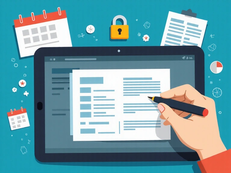 Ilustración de una persona interactuando con un formulario digital, representando la recopilación de datos